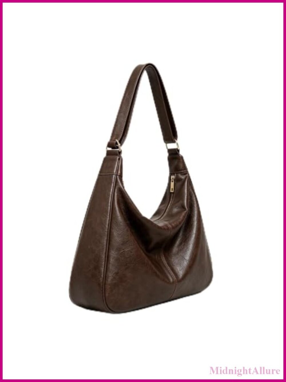 Large Capacity Vegan Leather Shoulder Crossbody Tote Bag